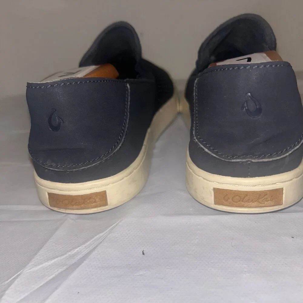Olukai blue mesh loafers slip on size 8 ￼